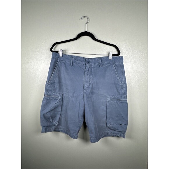 Nike Faded Cargo Shorts Men’s Sz 36 The Athletic Dept Zipper Pocket Y2K Gorpcore - Picture 1 of 10